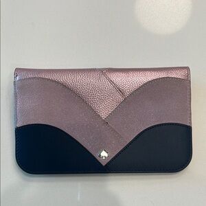 Kate Spade Pink, Purple and Navy Snap Wallet